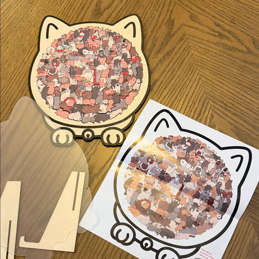 Wood Cat Puzzle NEW